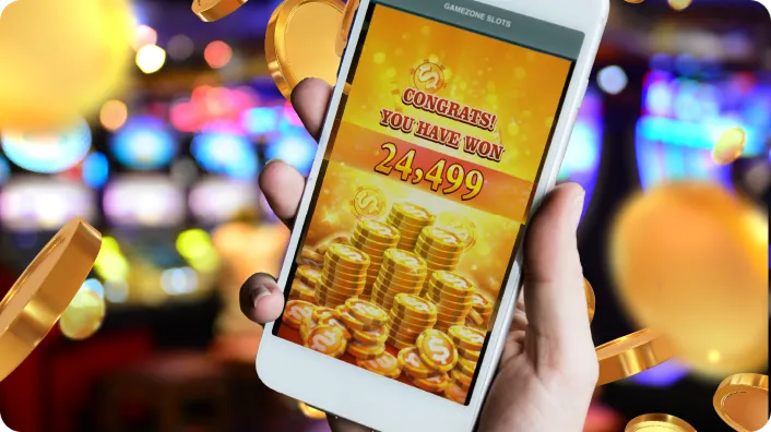 Slot machine reels spinning with a jackpot symbol, representing exciting slot games